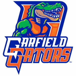 Garfield Gators fierce alligator team logo