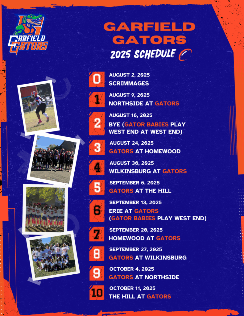 Garfield Gators Schedule